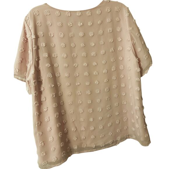 B Pink Overlay Top Size XL Silky - Picture 4 of 6